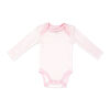 Naturelle 4 Pack Long Sleeve Bodysuit: Pink