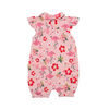Snugabye Girls-Collar Floral Romperwith Ruffle Sleeve 12 Months