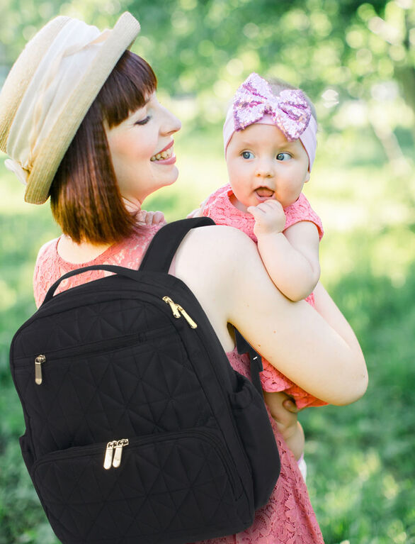 Koala Baby Black Quilted Backpack