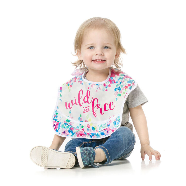 Bumkins - SuperBib 3 Pack - RainDrops, Pink Chevron, Umbrella