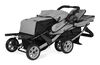 Foundations Trio Sport 3-Seat Multi-Child Stroller, Gray/Black