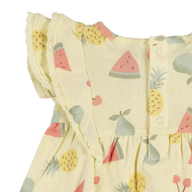 Gerber Childrenswear - 2-Piece Dress + Diaper Set - Fruit