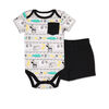 Koala Baby Safari Print Bodysuit/Short 2 Piece Set, 0-3 Months