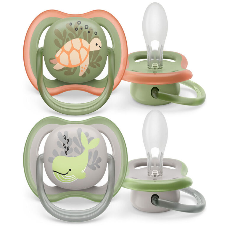 Avent UltraAir Pacifier 6-18m turtle /whale 4pk