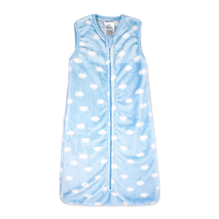 Baby Mode Plush Sleep Sac: Blue Clouds 0-6M