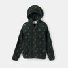 microfleece hooded zip-up jacket , size 18-24m - Green
