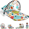 Fisher-Price Glow and Grow Kick & Play Piano Gym Baby Playmat with Musical Learning Toy, Blue, French Version