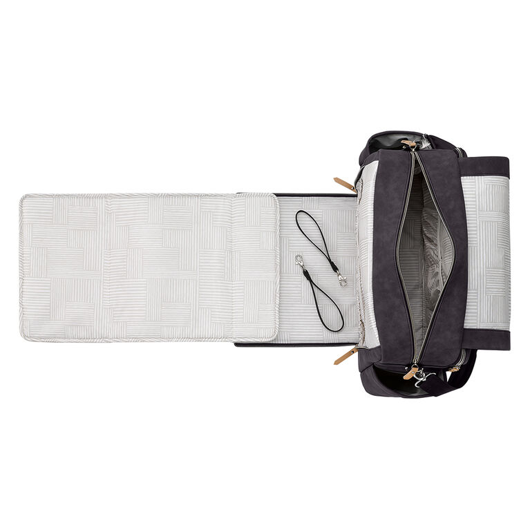 Petunia Pickle Bottom - Boxy Backpack Deluxe - Carbon Cable Stitch Leatherette