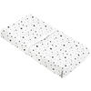 Kushies Baby Contour Change Pad Cover Flannel Black & White Scribble Stars