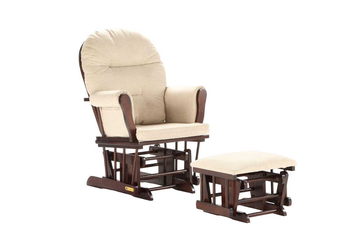 Lennox Furniture Jesse Espresso Glider Ottoman Pearl Beige
