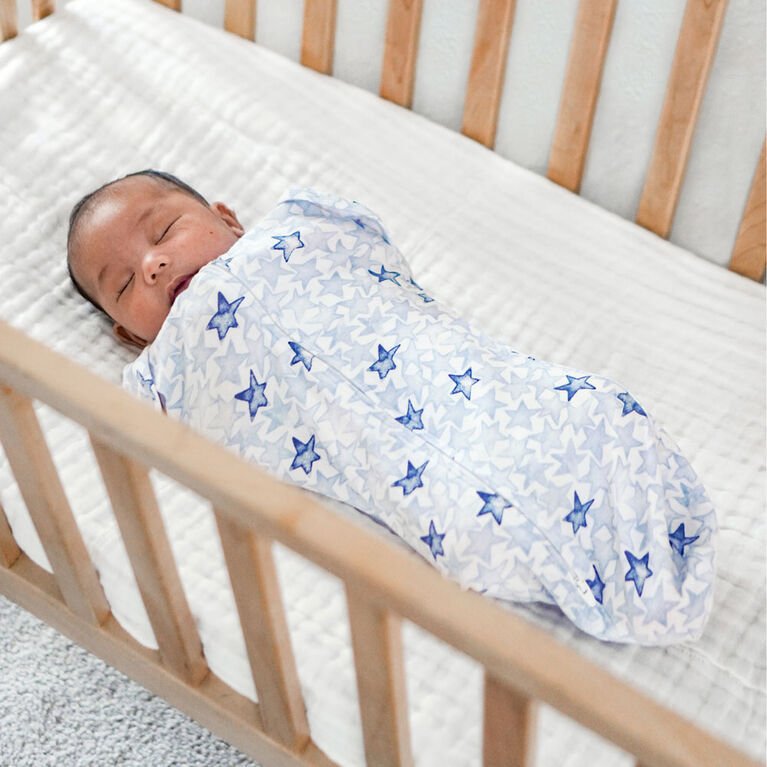 Aden + Anais Essentials 2Pack Easy Swaddle Snugs Twinkling Stars Blue