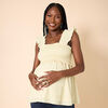 Motherhood Ruffle Sleeve Smocked Babydoll Top