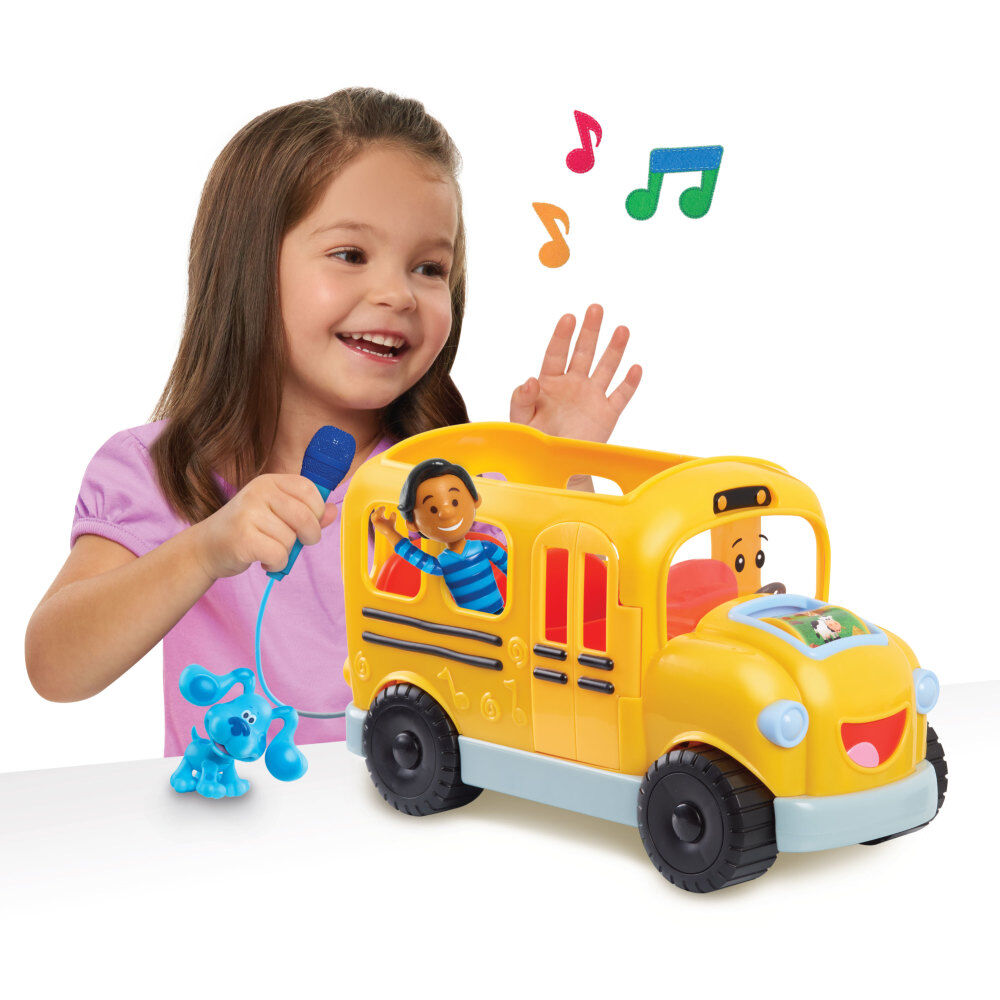 Blue s Clues and You Sing Along School Bus with Josh and Blue Figures Includes Microphone and Plays 3 Songs R Exclusive