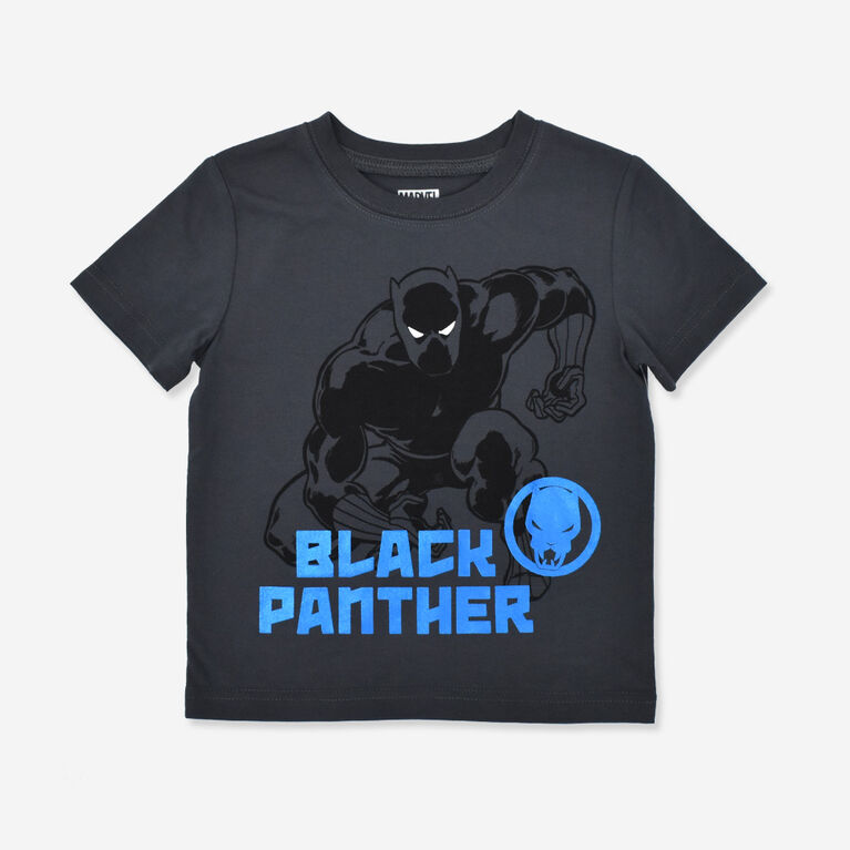 Marvel Heros Black Panther Short Sleeve Top Grey