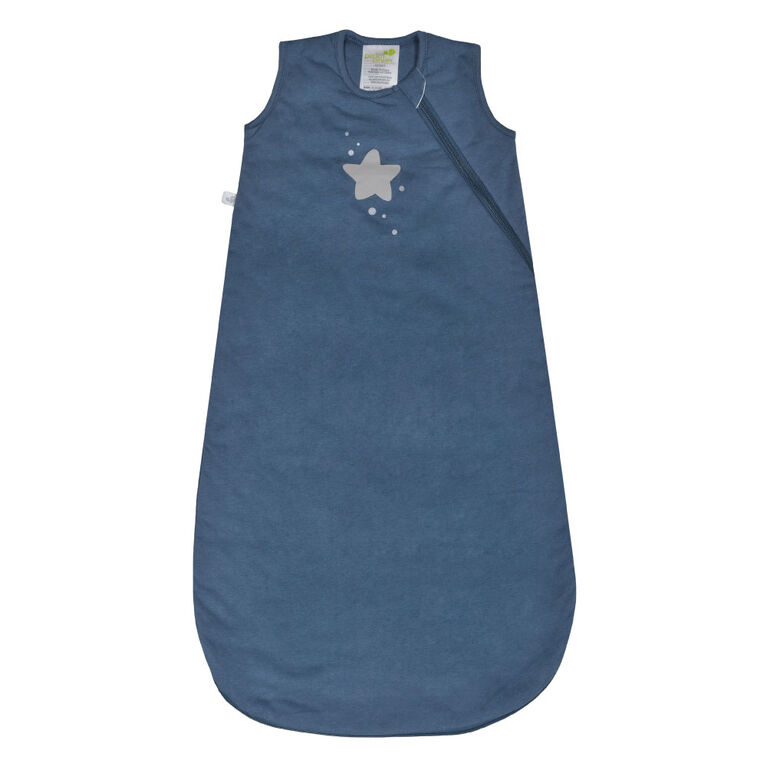 Perlimpinpin quilted cotton sleep bag - Blue star, 6-18 Months