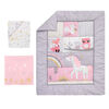 Bedtime Originals - Rainbow Unicorn 3-Piece Crib Bedding Set - Purple