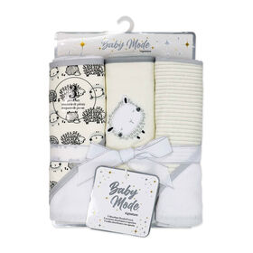 Baby Mode Signature Serviette à capuche en mouton ivoire - Lot de 3