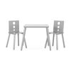 Forever Eclectic Cirque Kids Table and Chairs Set, Cool Gray