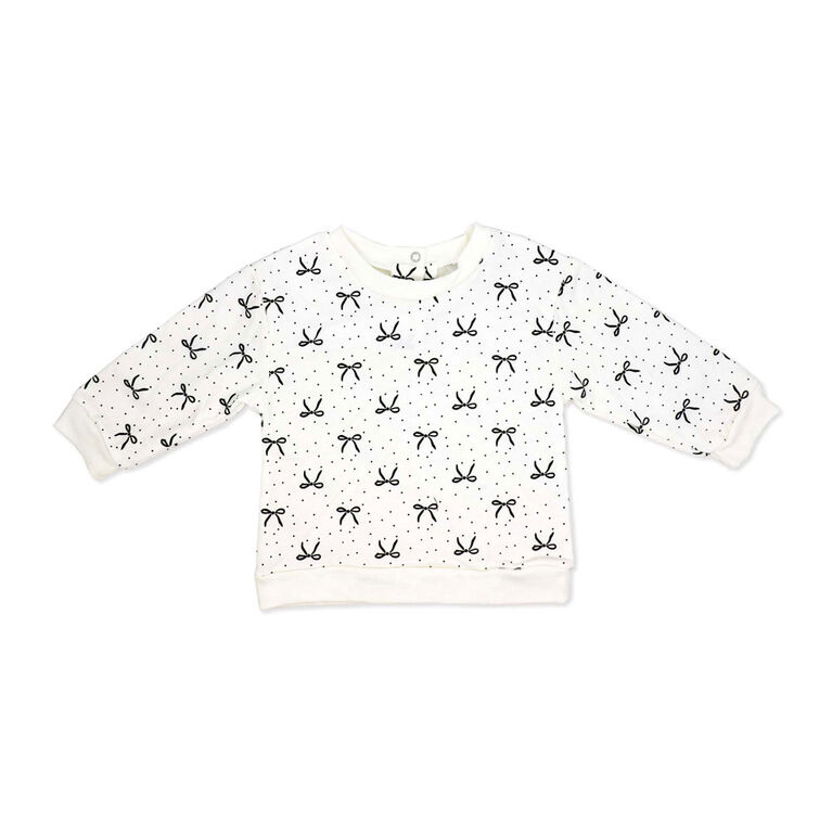 Baby Mode Ensemble 3 pièces pull-shirt oversize et legging : Noir à fleurs, 3-6 mois