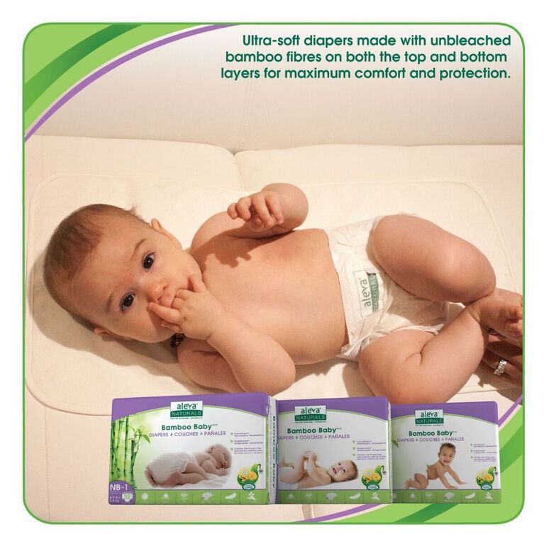 Aleva Naturals Bamboo Baby Couches - nouveau-né à taille 4 ( 20-30lbs/9-13kg) - 26 format.