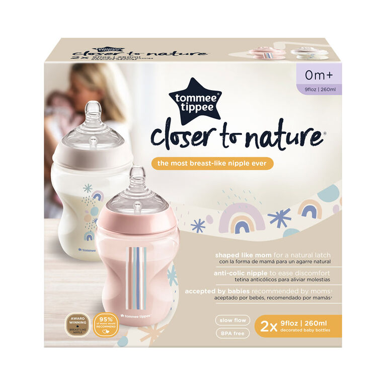 Tommee Tippee Closer to Nature Baby Bottles (9oz, 2 Count)