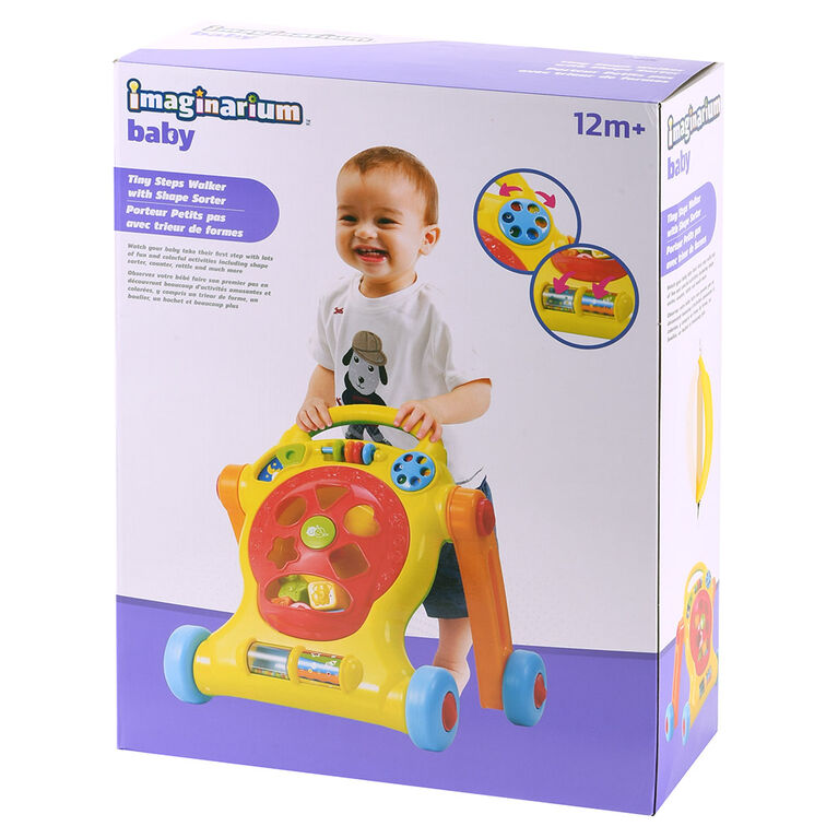 Tiny steps walker with shape sorter activities on sale