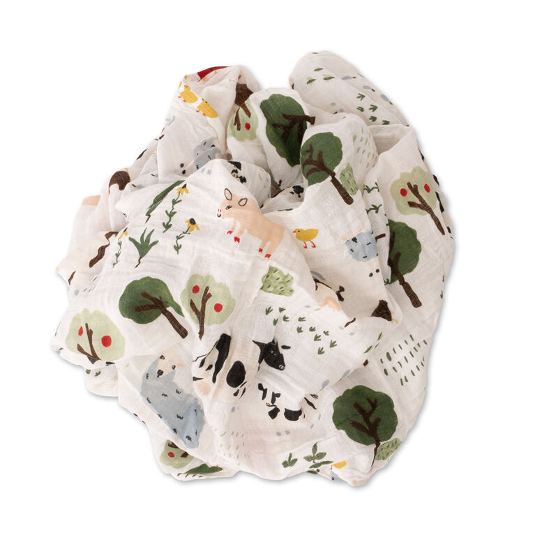 Red Rover - Cotton Muslin Swaddle Single - Family Farm - R Exclusive