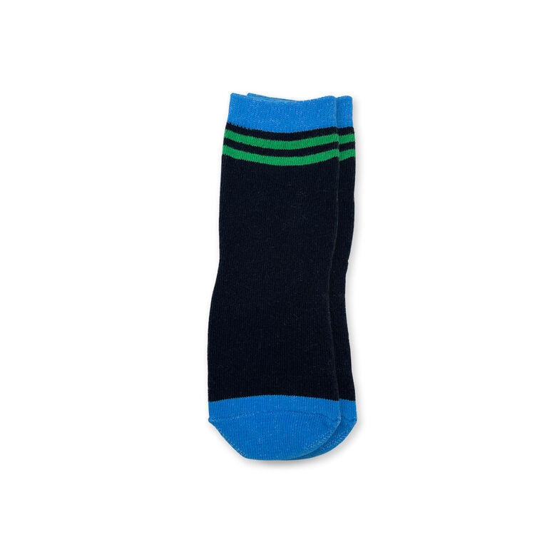 Chloe + Ethan - Baby Socks, Royal Blue Sport Stripe 12-24M