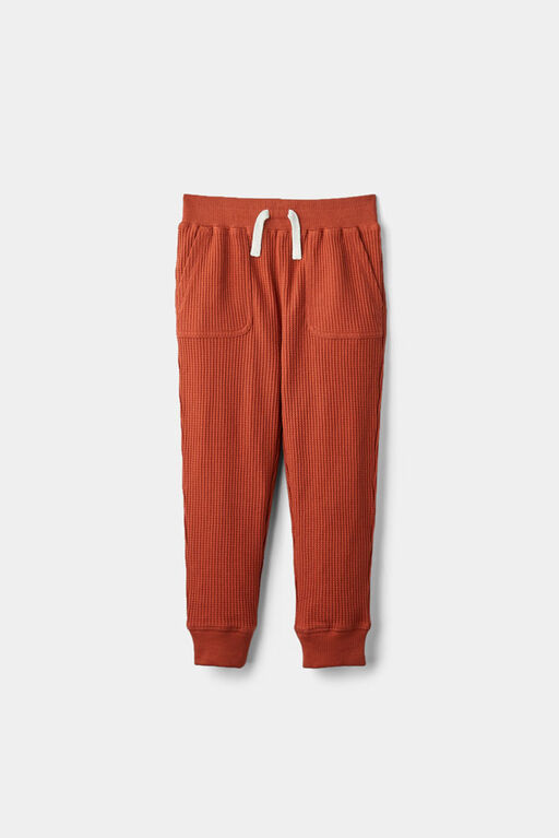 Pantalon Jogging Gauffré Brun 5-6An
