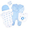Rock a Bye Baby Blue Lion Velour 5 Piece Gift Set
