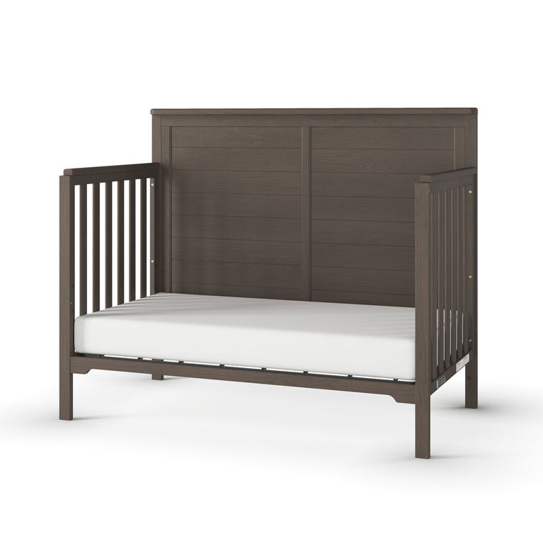 Forever Eclectic by Child Craft Wilmington Flat Top 4-in-1 Convertible Crib, Dapper Gray