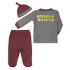 Harry Potter 3 Piece Layette Set - Grey, 3 Months.