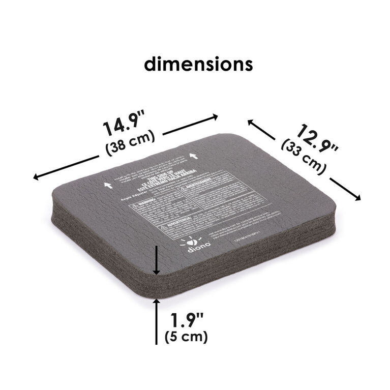 Diono Angle Adjuster Car Seat Leveler, Car Seat Wedge Cushion, Provides More Legroom For Rear-Facing Car Seats