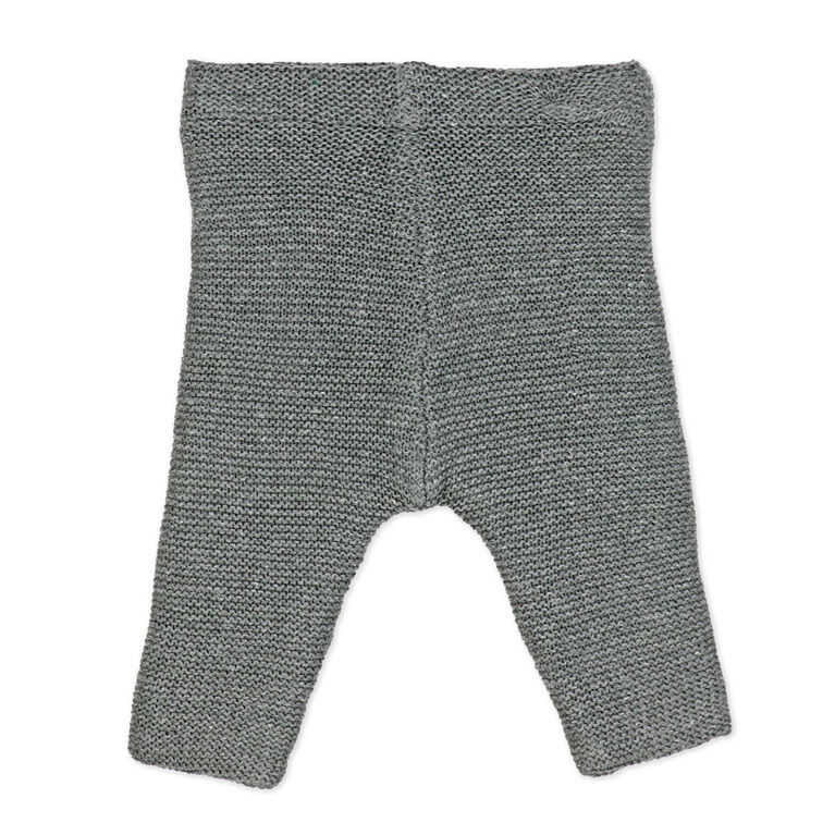 Rock-A-Bye Baby Boutique Grey Knitted 2-Piece Cardgian and Pant Gift Set: 6-12m