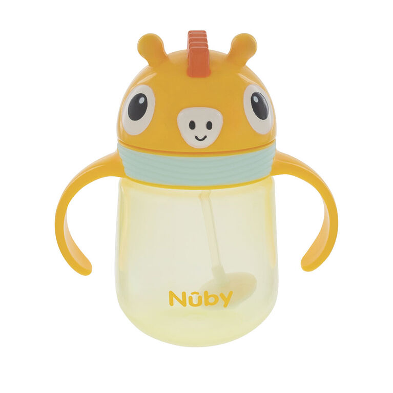 Nuby Clik-it Silicone Straw Trainer Cup 8oz. - Assorted Styles