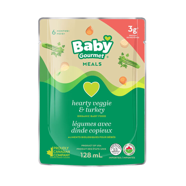 Baby Gourmet Yummy Combos Hearty Vegetables with Turkey