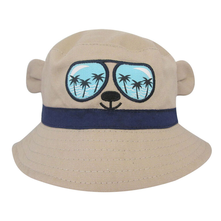 Baby B - Bucket Hat - Bear, Brown, 0-12M