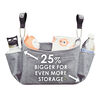 Diono Buggy Buddy XL Universal Stroller Organizer With Cup Holders, Secure Attachment, Zippered Pockets, Safe & Secure, Gray