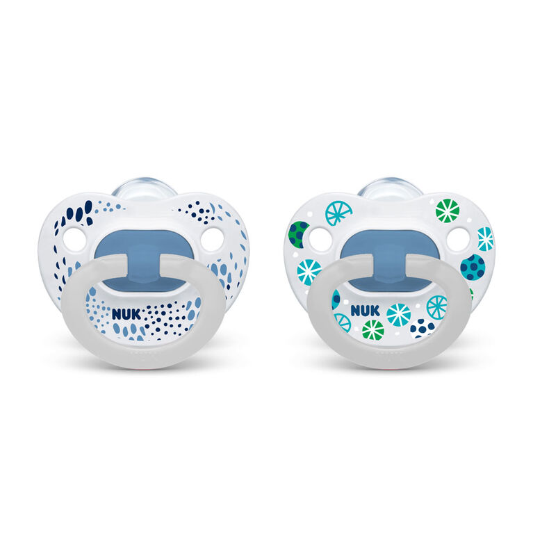 NUK Orthodontic Pacifiers, 18-36 Months, 2-Pack Assortment May Vary