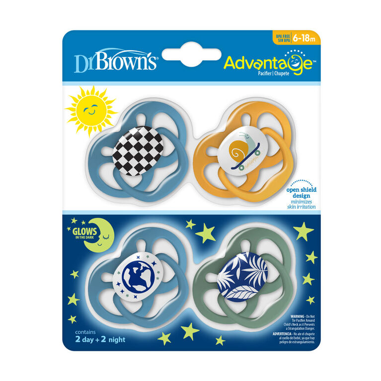 Advantage Pacifier Stage 2 Blue 4 Pack
