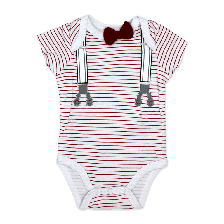 Mini Hop 3 Piece Bowtie Pant Set: Grey