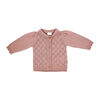 Rock a Bye Baby Pink Knit Cardigan with Frill Collar & Trouser 6-12M