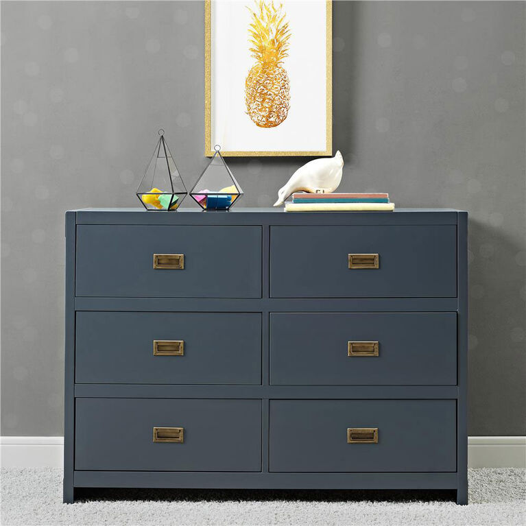 Baby Relax Miles 6-Drawer Dresser - Blue||Baby Relax Miles 6-Drawer Dresser - Blue