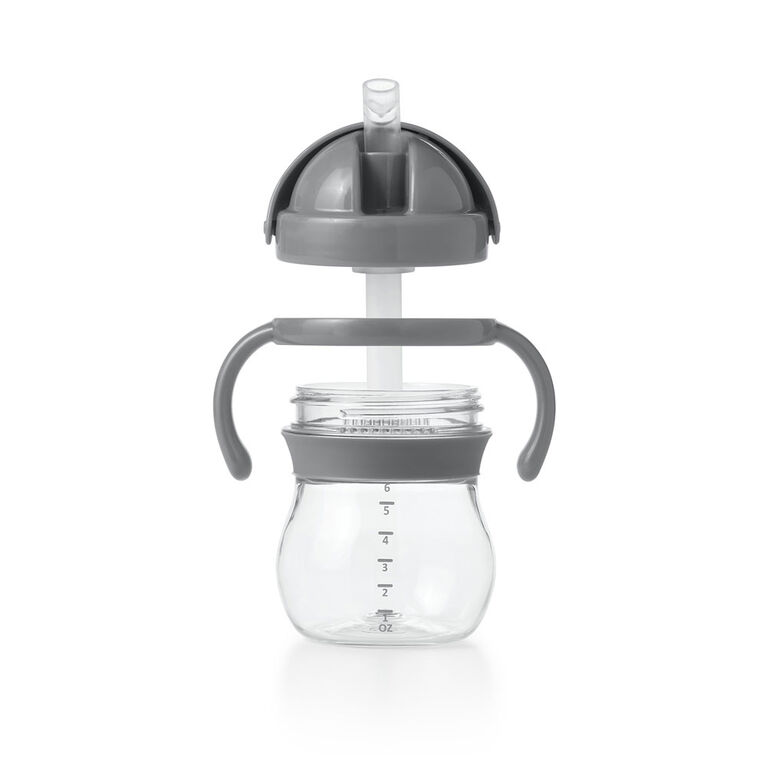 Straw Cup With Handles (6 Oz.) - Gray