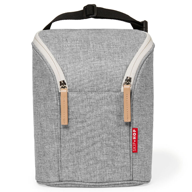 Grab &Go Double Bottle Bag- Grey Melange