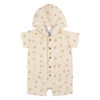 Gerber Childrenswear - Short Sleeve Hoodie Romper - Desert - 24M