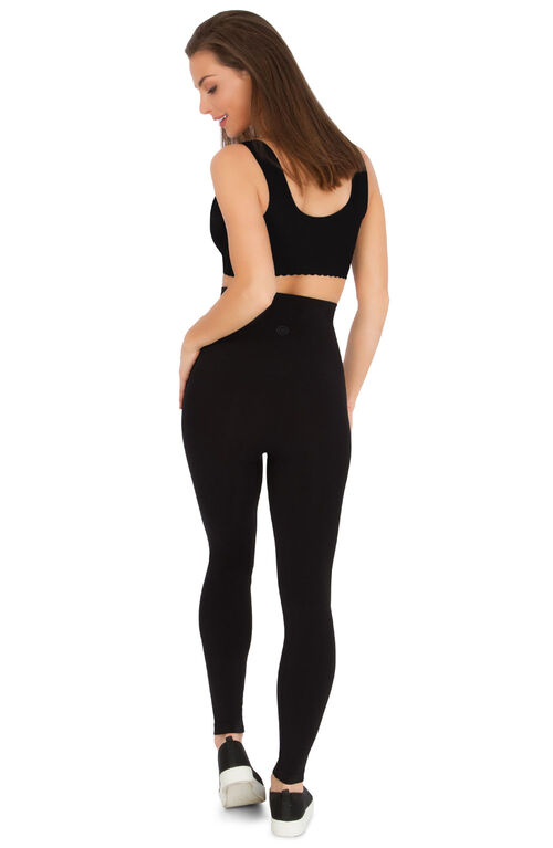 Mother Tucker® Moto Compression Leggings by Belly Bandit in Black