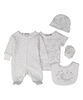 Bonjour Bebe - Bear 5-Piece Velour Gift Set - English Edition - 3-6 Months