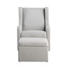 Lennox Glider Swivel with Storage Ottoman Luca Light Gray