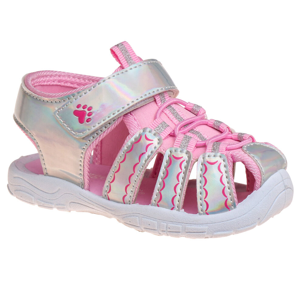 Pink and silver sandals on sale